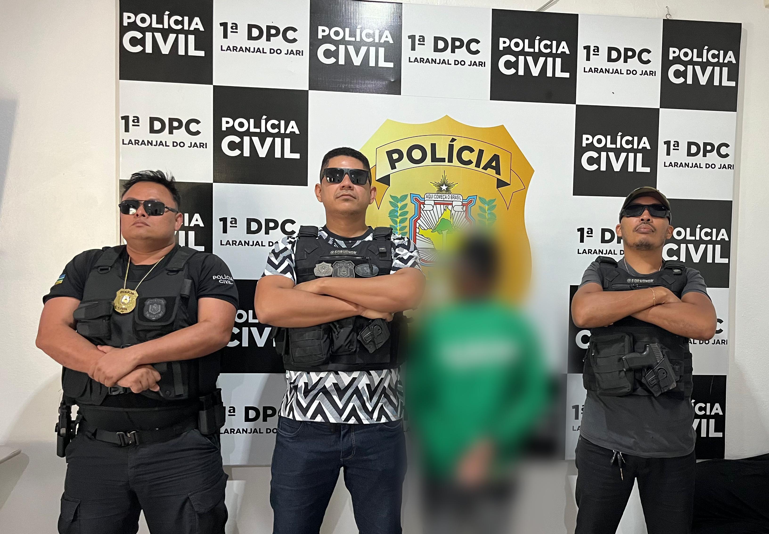 EM LARANJAL DO JARI, POLÍCIA CIVIL PRENDE HOMEM CONDENADO JUDICIALMENTE POR ESTUPRO DE VULNERÁVEL